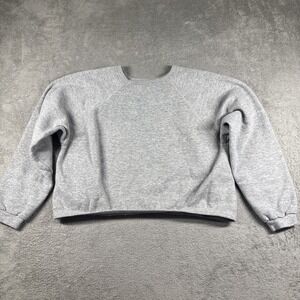 Vintage Mickey Unlimited Gray Crop Top Sweatshirt  Disney Sweater Womens Small